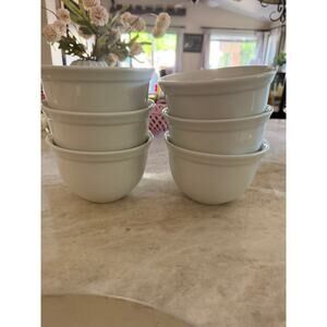 Pottery Barn Dujour white coupe bowls x6